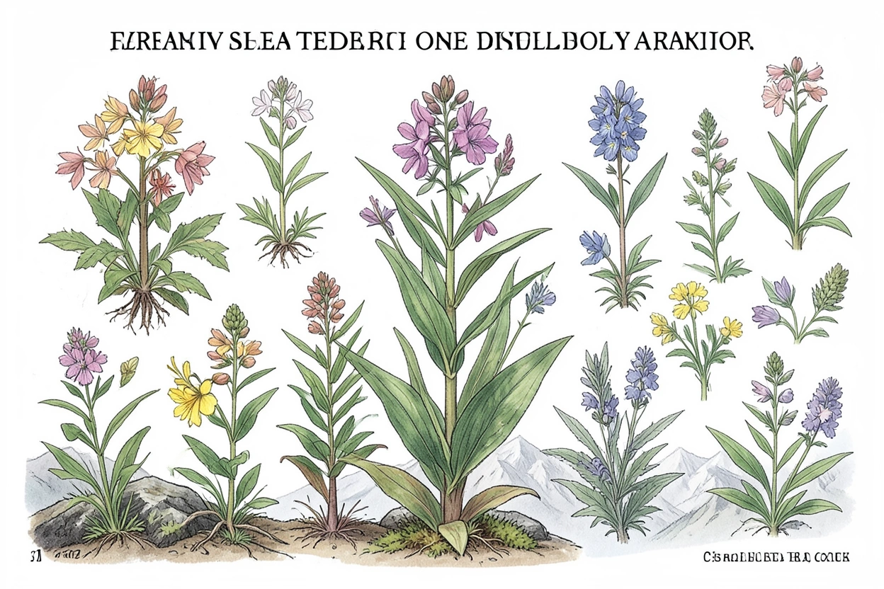 Androsace et saxifrage détail